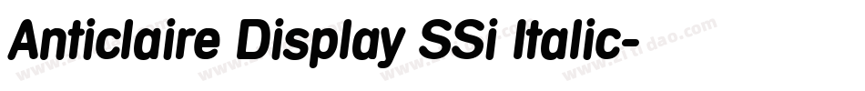 Anticlaire Display SSi Italic字体转换